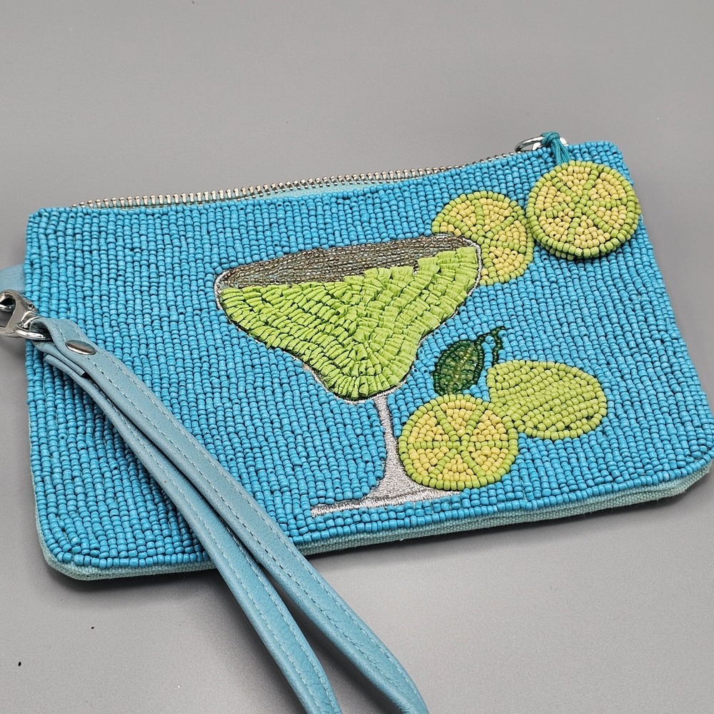 Chico's Beaded Margarita Madness Wristlet Purse